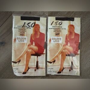 Golden Legs Pantyhose - Off-Black - NWT